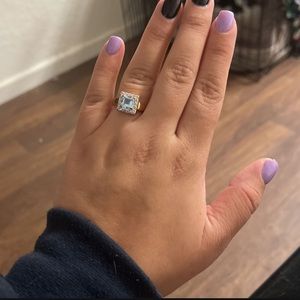 Aquamarine 14k gold ring